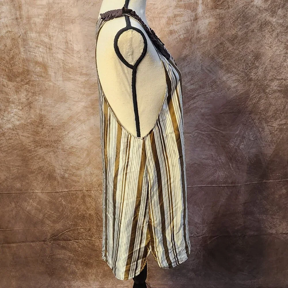Karen Zambos Vintage Couture Silk Striped Dress – Size 4
